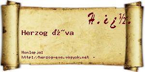 Herzog Éva névjegykártya